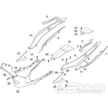 2.32 Boční kapotáž, spojler - Gilera Nexus 500 4T LC 2006-2008 (ZAPM35200)