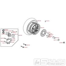F08 Zadní kolo s brzdou - Kymco Downtown 300i
