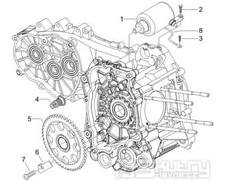 1.20 Elektrický startér motoru - Gilera Nexus 250 4T LC 2006 UK (ZAPM35300)