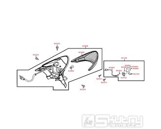 F21 Zadní světlo / osvětlení SPZ - Kymco Quannon 125 Naked