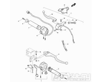 43 Gripy / Přepínače / Páčky - Hyosung GV 650