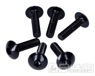 Sada šroubů kapotáže černá M5x20 - 6 kusů