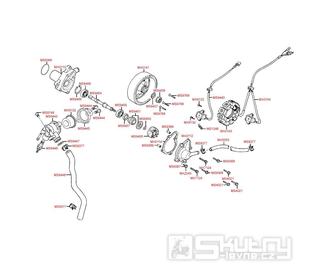 E08 Magneto dobíjení / vodní čerpadlo -Kymco Grand Dink 125 E3