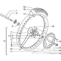 T34 Přední kolo, brzdový kotouč - Gilera RK 50ccm (VTBC08000...)