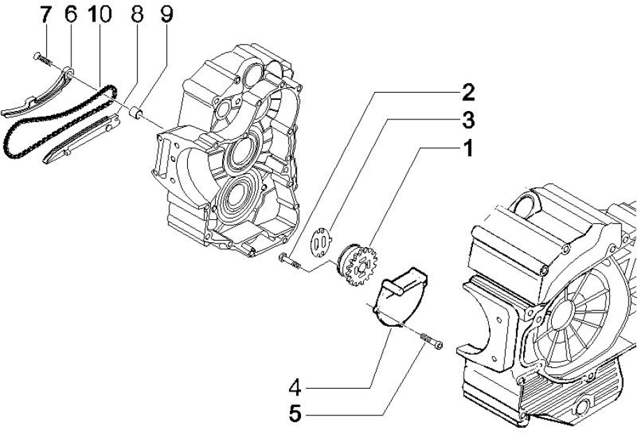 1.18 Olejové čerpadlo -  Gilera Fuoco 500ccm E3 2007-2013 (ZAPM61100...)