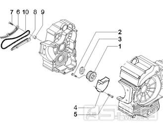 1.18 Olejové čerpadlo -  Gilera Fuoco 500ccm E3 2007-2013 (ZAPM61100...)
