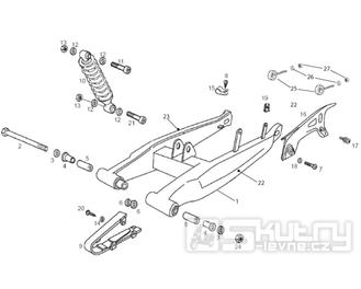 66.03 Zadní kyvná vidlice - Gilera SMT 50 D50B0 od roku 2013