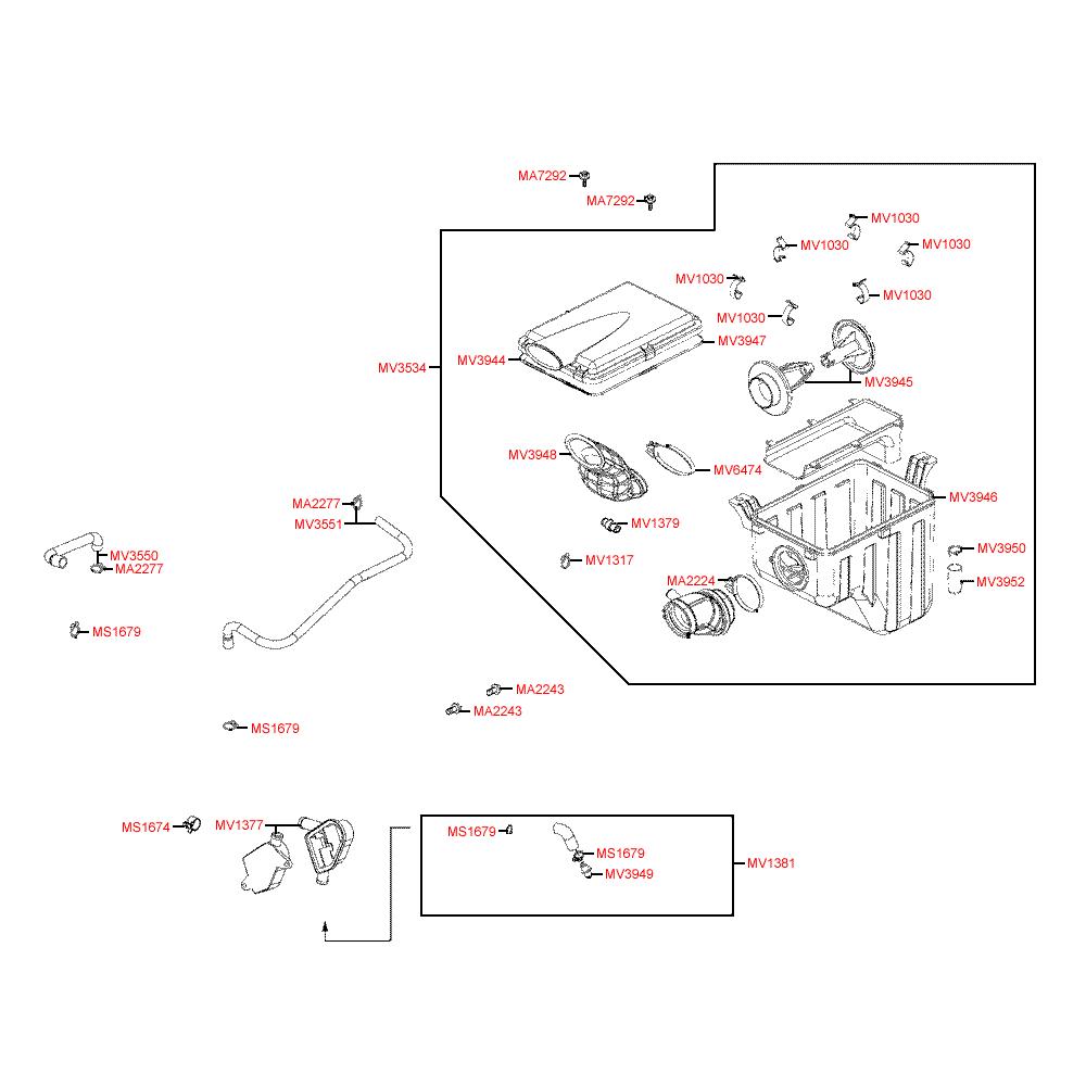 F13 Vzduchový filtr / Airbox - Kymco MXU 500 2WD