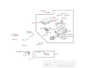 F13 Vzduchový filtr / Airbox - Kymco MXU 500 2WD