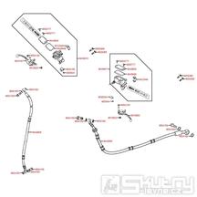 F04 Přední brzdový válec / brzdové hadice - Kymco People GT 300i