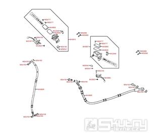 F04 Přední brzdový válec / brzdové hadice - Kymco People GT 300i