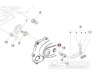 Podložka startovacího převodu - Piaggio 50ccm 16.3x23.8x0.6
