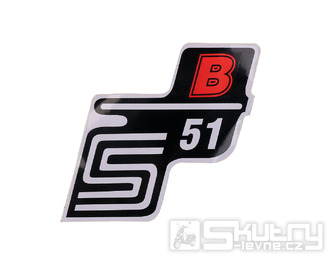 Samolepka nápis S51 B červená pro Simson S51 Enduro [M531, M541, M542]