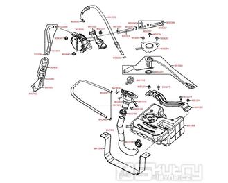 F10 Nádrž a palivové vedení - Kymco Movie XL 125