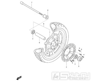 FIG38 Přední kolo - Hyosung GV 125M C Aquila