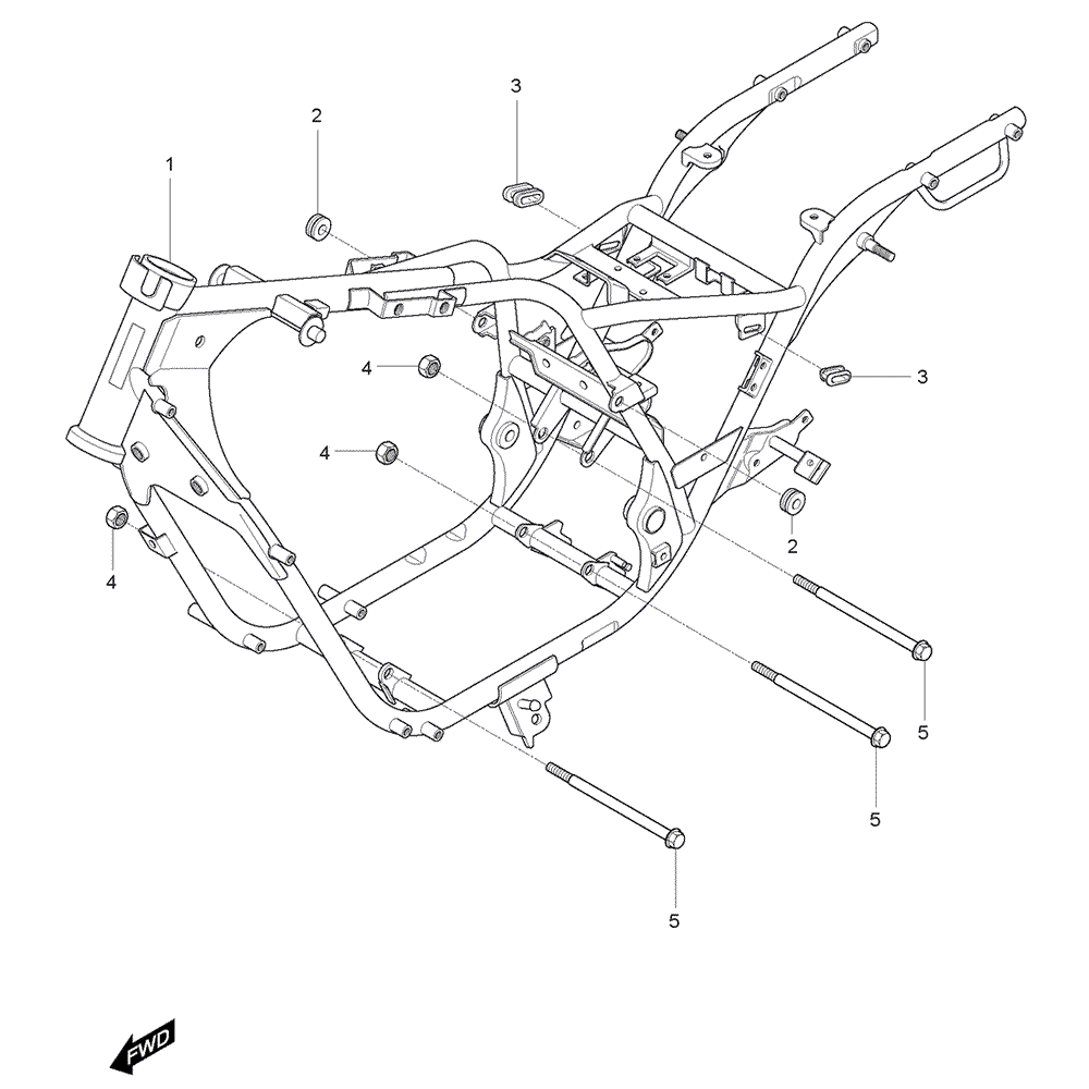 FIG27 Rám - Hyosung GV 125M C Aquila