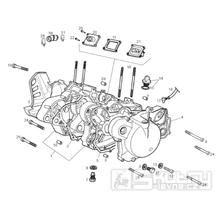 65.20 Skříň klikové hřídele, příruba sání - Gilera RCR 50 od roku 2013, D50B0