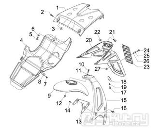 2.37 Zadní kryt, blatník - Gilera Runner 50 PureJet ST 2008 (ZAPC46200)