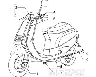 T35 Brzdové lanko, náhon tachometru - Gilera Easy Moving 50ccm 2T AC (SSP2T0001001...)