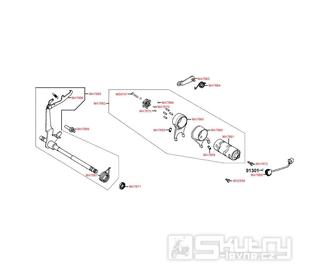 E16 Řazení a převodovka - Kymco Nexxon 50