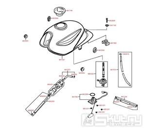 F11 Nádrž a palivový kohout - Kymco PULSAR 125 [RJ25CB]