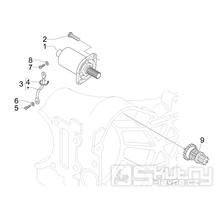 1.20 Elektrický startér motoru, nakopávací páka - Gilera Runner 50 PureJet ST 2008 (ZAPC46200)