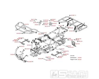 F22 Rám a nosič - Kymco MXU 500 IRS