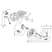 T12 Elektrický startér, nakopávací páka - Gilera Runner 50 Poggiali do roku 2005 (ZAPC36200...)