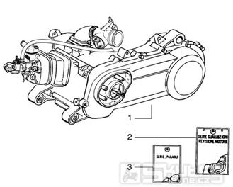 T1 Motor, těsnění motoru - Gilera Runner Purejet 50 1998-2005 (ZAPC36100)