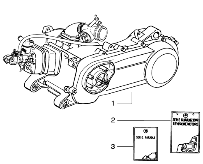 T1 Motor, těsnění motoru - Gilera Runner Purejet 50 1998-2005 (ZAPC36100)