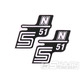 Nápis S51 N samolepicí fólie bílá 2 ks pro Simson S51 / S51 Enduro