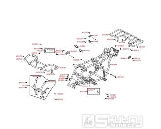 F21 Rám / Držák motoru - Kymco MXU 50