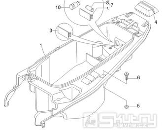 2.34 Podsedlový prostor pro přilbu - Gilera Nexus 500 4T LC 2006 UK (ZAPM35200)