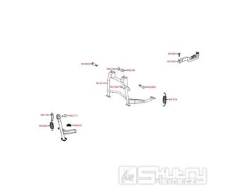 F14 Hlavní stojan / boční stojan/ nakopávací páka - Kymco Agility 50 Basic 4T KD10SH