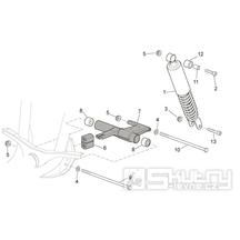 28.04 Zadní tlumič, uložení motoru - Scarabeo 100 4T E3 2014 (ZD4VAB00)