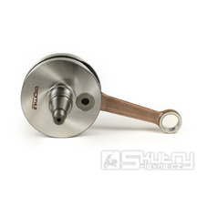 Kliková hřídel plná BGM PRO Racing chrom pro Vespa PK 125 XL2, PK 125 ETS