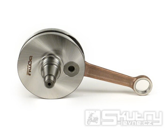 Kliková hřídel plná BGM PRO Racing chrom pro Vespa PK 125 XL2, PK 125 ETS