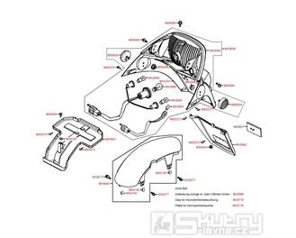 F19 Zadní světlo a blatník - Kymco Dink 250 (Bet & Win)