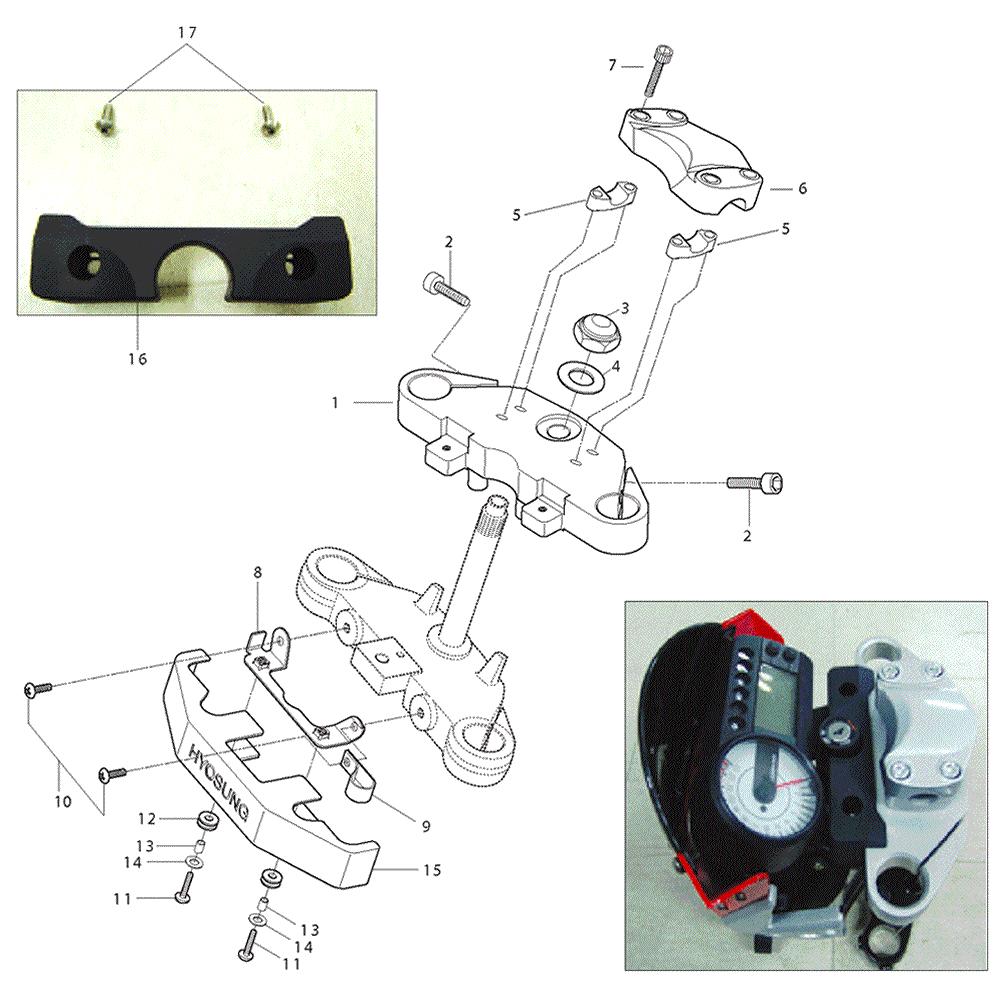 FIG35 Tyč řízení - Hyosung GT 125 NE