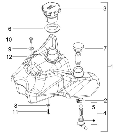 2.52 Olejová nádobka - Gilera Runner 50 SP 2008-2009 (ZAPC46100)