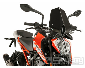 Čelní sklo Puig New Generation Sport černé pro KTM Duke 125, 200, 390 17-