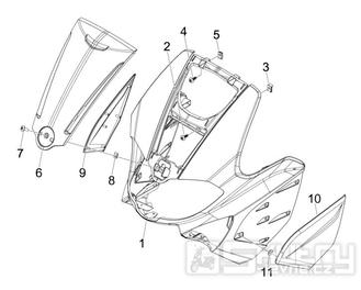 2.26 Přední plast, kapotáž - Gilera Runner 50 PureJet ST 2008 (ZAPC46200)