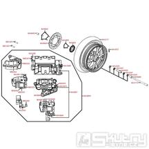 F07 Přední kolo, brzdový třmen a kotouč - Kymco People GT 125i