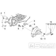 1.20 Elektrický startér motoru, nakopávací páka - Gilera Stalker 50 2T 2008-2011 (ZAPC40100, ZAPC40101)