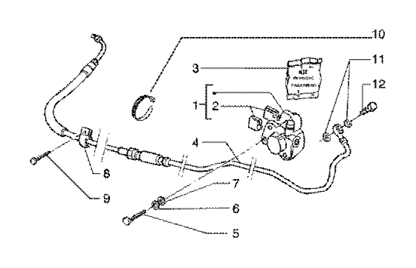 T44/A Brzdový třmen, brzdové destičky - Gilera Runner 125 FX DT 2T LC (ZAPM0700...)