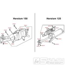 F14 Výfuk - Kymco Heroism 125/150