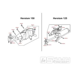 F14 Výfuk - Kymco Heroism 125/150