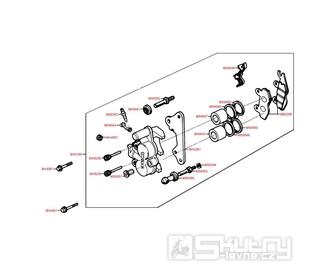 F07 Přední brzdový třmen - Kymco Zing 125 II