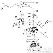 1.40 Karburátor (jednotlivé díly) - Gilera Runner 50 SP 2005-2006 (ZAPC46100)