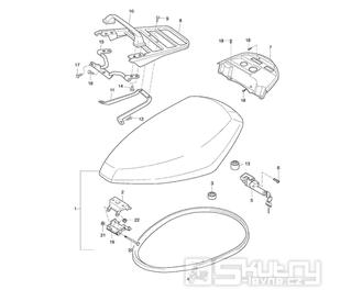 25 Sedačka / Zadní nosič - Hyosung SB 50 Cab 1997-